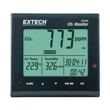 Extech EX-CO100 เครื่องวัดก๊าซคาร์บอนไดออกไซด์ (CO2) │ อุณหภูมิ ความชื้น