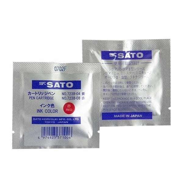 SK Sato SK-7210-92 Spare Cartridge Pen (สีแดง) สำหรับเทอร์โมกราฟ / เทอร์โมไฮโกรกราฟ / บารอกราฟ image