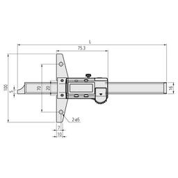 Mitutoyo M-571-216-10 ABSOLUTE Digimatic Depth Gage เกจวัดความลึก (0 - 30in) image