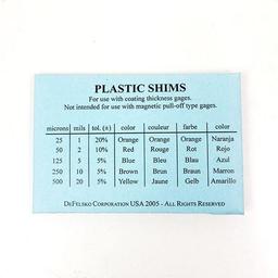 DeFelsko STD-SHIMS Non-Certified Plastic Shims Set image