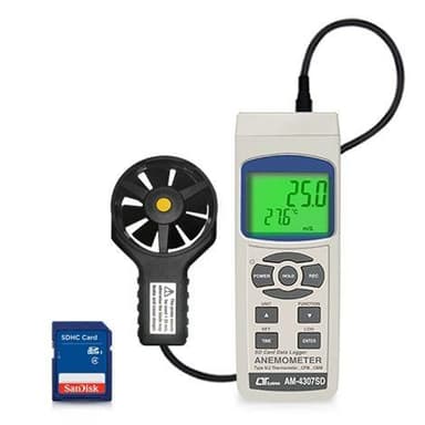 Lutron AM-4307SD เครื่องวัดและบันทึกความเร็วลม 4 In 1 SD Card Data Logger