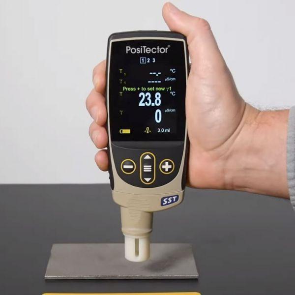 Defelsko PosiTector SSTKITD ชุดสำหรับทดสอบและเซนเซอร์ความเข้มข้นของเกลือบนพื้นผิวโลหะ | Adhesive Patch Kit and probe only image