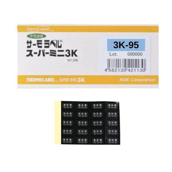 NiGK 3K-95 แถบวัดอุณหภูมิแบบ Irreversible | 95 - 100 - 105°C | 20pcs/ 1pack image
