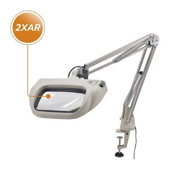 Otsuka O-LIGHT-5-F-2XAR โคมไฟแว่นขยายแบบมีแขนจับหนีบโต๊ะ│Big Recta-Lens Series-photo0