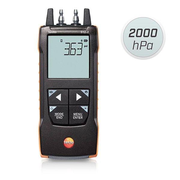 Testo 512-2 เครื่องวัดความแตกต่างของความดัน Digital differential pressure 2000 hPa-photo0