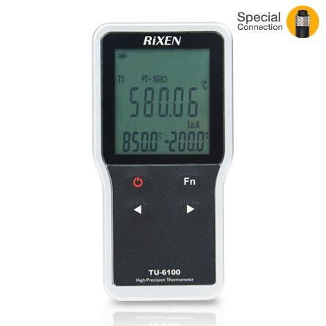 Rixen TU-6100 เครื่องวัดอุณหภูมิ RTD 2 ช่องโพรบ