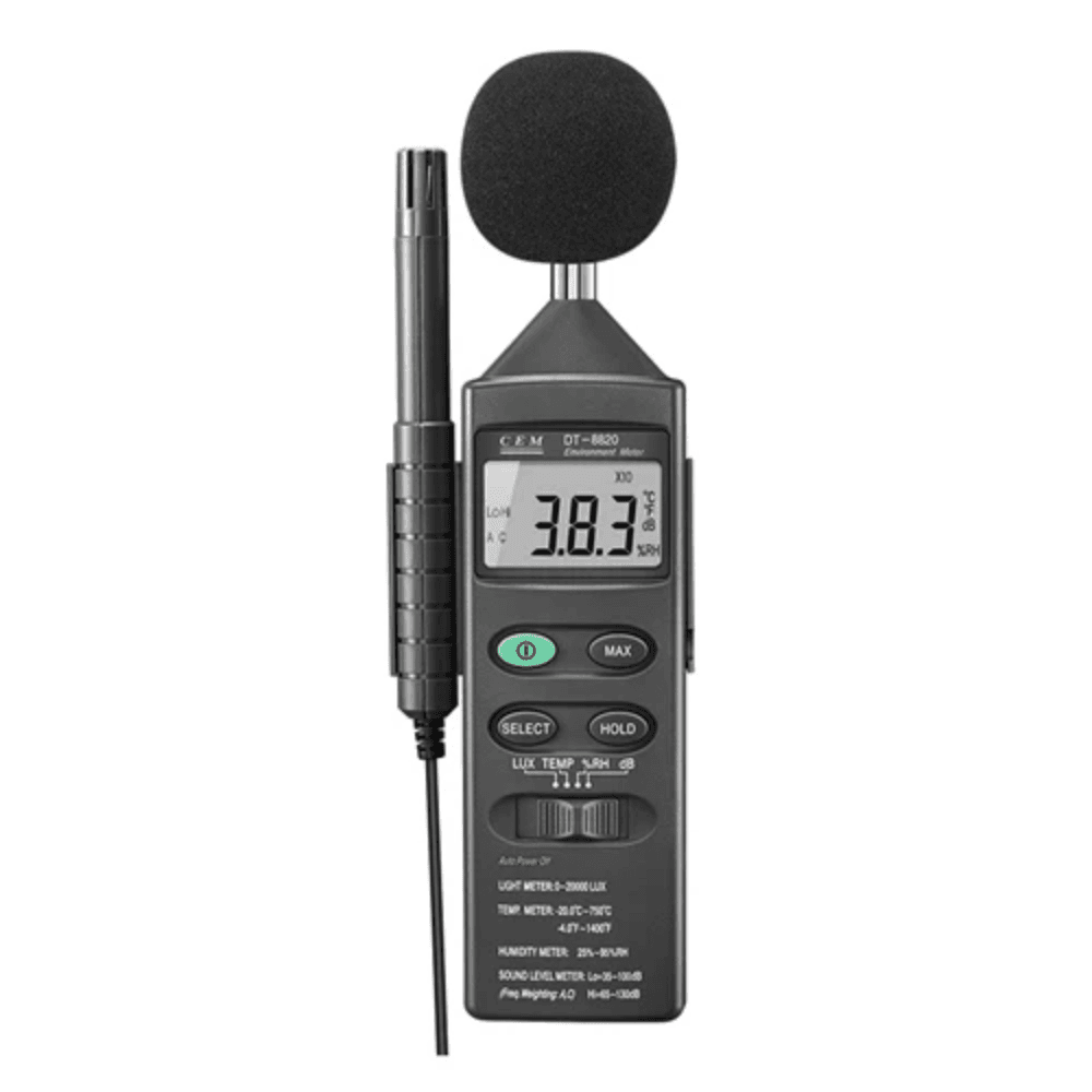 CEM DT-8820 เครื่องวัดสภาพแวดล้อมแบบมัลติฟังก์ชัน 4 in 1