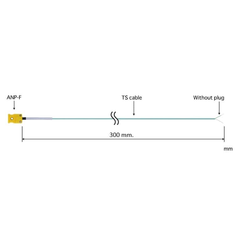 Anritsu XX-0203K-TS00 สายเคเบิ้ล Thermocouple extension cables Type K  | 300 mm.
