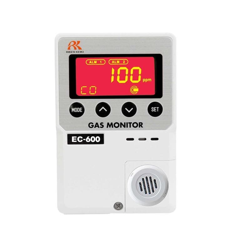 RIKEN KEIKI EC-600 เครื่องวัดคาร์บอนมอนอกไซด์ (CO)  แบบพกพา ช่วงการวัด 0 to 150 ppm ใช้เซ็นเซอร์แบบ Electrochemical (Potentiostatic Electrolysis) ซึ่งมีความไวสูง ตอบสนองรวดเร็ว หน้าจอขนาดใหญ่ อ่านค่าง่าย RIKEN KEIKI, Japan