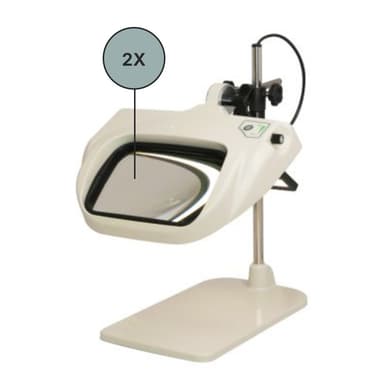 O-LIGHT6-B-2XAR Table Stand Type Illuminated Magnifier 2XAR