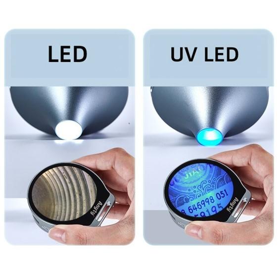 Anyty 3R-MJL03 กล้องไมโครสโคปแบบพกพาทรงกรวยพร้อมไฟ LED-photo1