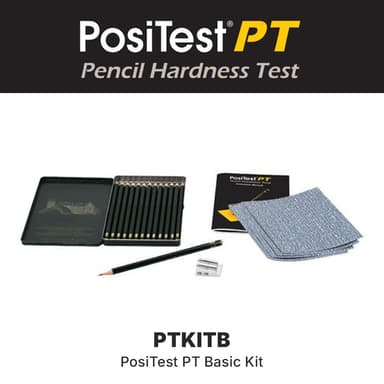 DeFelsko PosiTest PTKITB Pencil Hardness Test Basic Kit ชุดทดสอบความแข็งผิวสีตามมาตรฐาน ISO 15184 / ASTM D3363