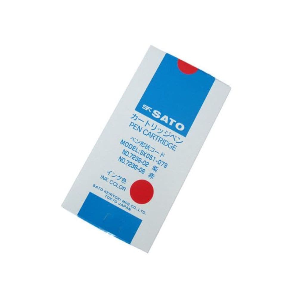SK Sato SK-7238-06 Cartridge Pen (Red), 12pcs/pack