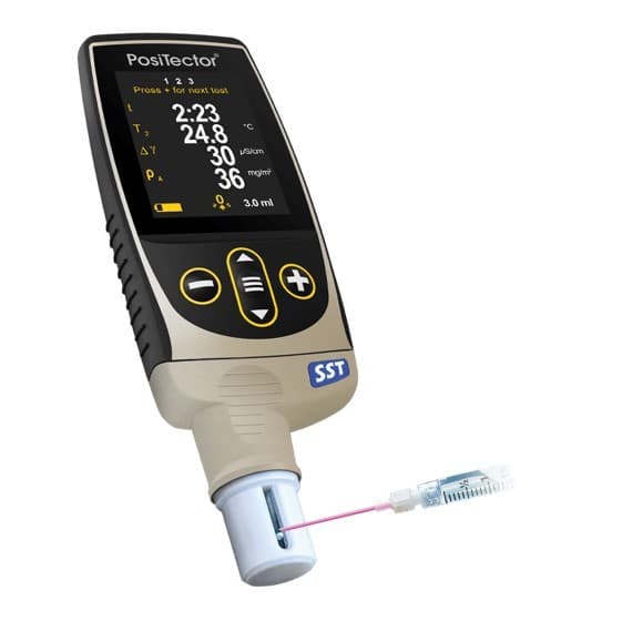 Defelsko PosiTector SSTKITD3 ชุดสำหรับทดสอบพร้อมตัวเครื่องและเซนเซอร์ความเข้มข้นของเกลือบนพื้นผิวโลหะ