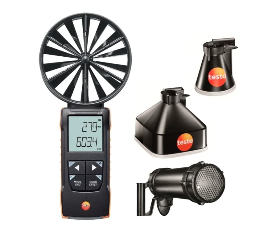 Testo-0563-2417 เครื่องวัดความเร็วลม พร้อม กรวยวัดความเร็วลม | With App Connection-photo0