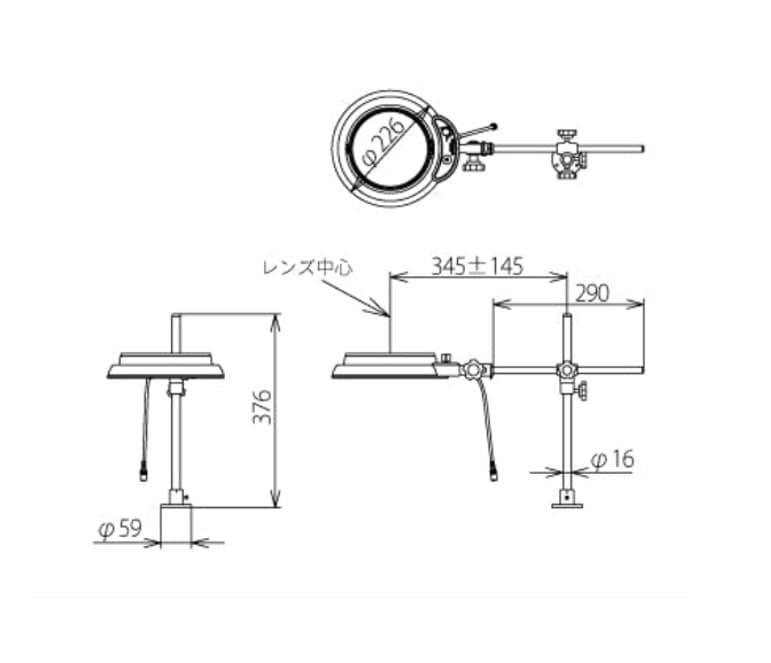 Otsuka MGL-D-3XAR โคมไฟแว่นขยาย MAGNALIGHT กำลังขยาย 3 เท่่า-photo1