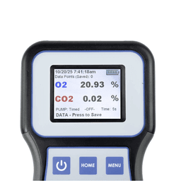 Quantek Q22 เครื่องวิเคราะห์ก๊าซออกซิเจน (O₂) และคาร์บอนไดออกไซด์ (CO₂) แบบพกพา