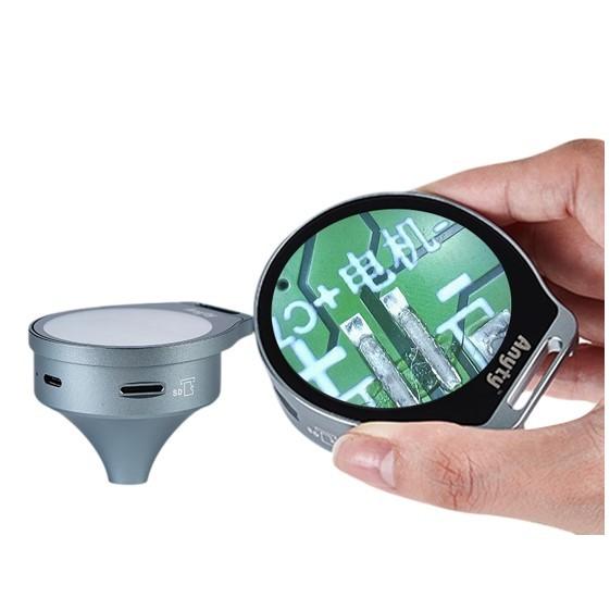 Anyty 3R-MJL03 กล้องไมโครสโคปแบบพกพาทรงกรวยพร้อมไฟ LED-photo0