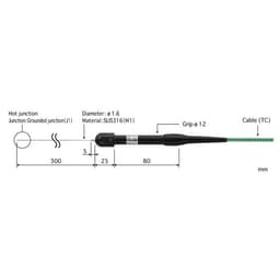 Anritsu A1_6-E-J1-M1-L500-TC1-ASP โพรบวัดอุณหภูมิ Bendable Wiry Probes