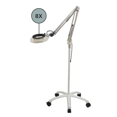 Otsuka ENVL-FL-8X โคมไฟแว่นขยาย | Free-Arm + Caster Stand