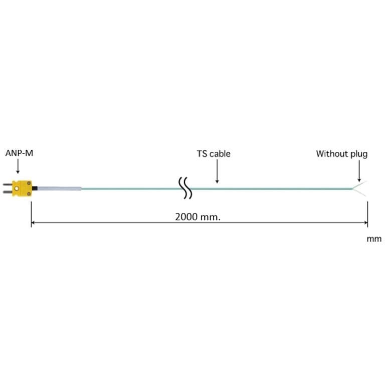 Anritsu XX-0302K-TS02 สายเคเบิ้ล Thermocouple extension cables Type K  | 2 เมตร-photo0