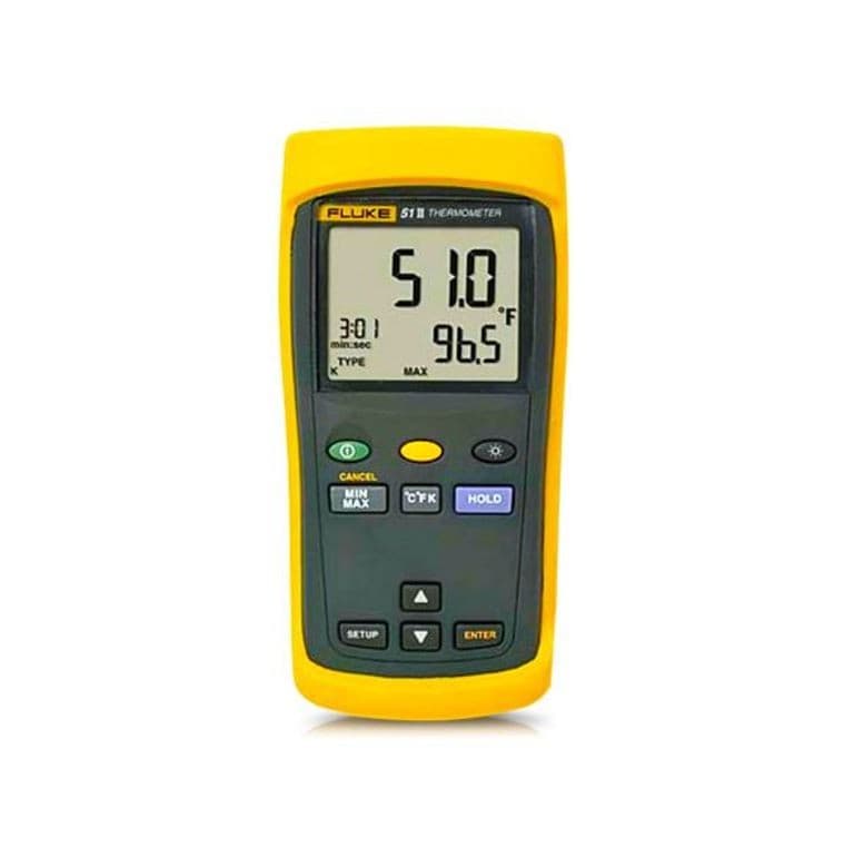 Fluke-51-II เครื่องวัดอุณหภูมิดิจิทัล 1 channel (Type J,K,T,E) | 60 Hz.