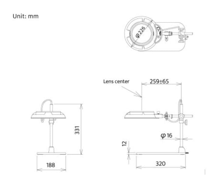 Otsuka ENVL6K-B-15X โคมไฟแว่นขยาย | Table Stand-photo1