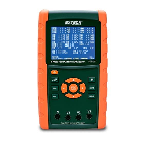 Extech PQ3450 เครื่องวิเคราะห์และบันทึกข้อมูลพลังงานไฟฟ้า 3-Phase Power Analyzer Datalogger