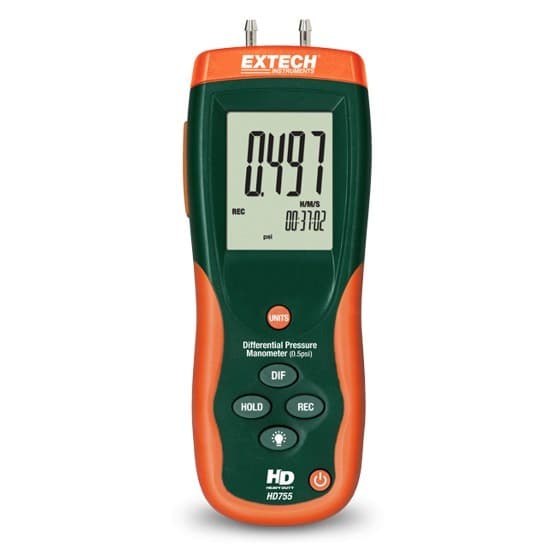 Extech HD755 เครื่องวัดความดันต่าง Differential Pressure Manometer (0.5psi)