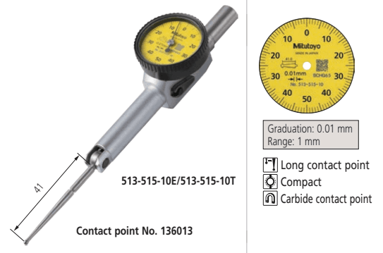 MITUTOYO 513-515-10T ไดอัลเทสต์อินดิเคเตอร์ | Dial Test Indicator 0.01 mm-photo0