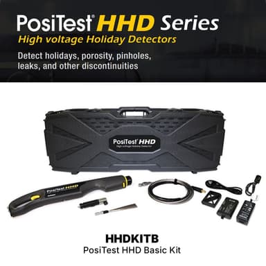 DeFelsko PosiTest HHDKITB High Voltage Holiday Detector Basic Kit เครื่องตรวจหารูเข็มในชั้นเคลือบผิวหนา