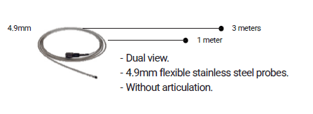 MITCORP MITC-49DFS-1M-SS-M Dual Camera Probe 4.9 mm 1 m Stainless Steel-photo1