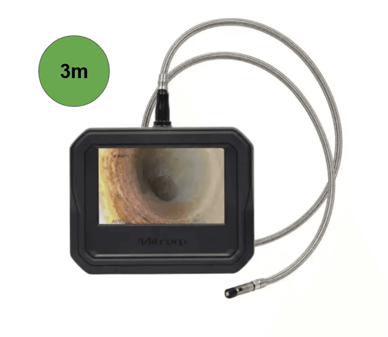 MITCORP X600 Plus Industrial Videoscope with 4.9mm Dual Camera Probe, 3m Stainless Steel tube