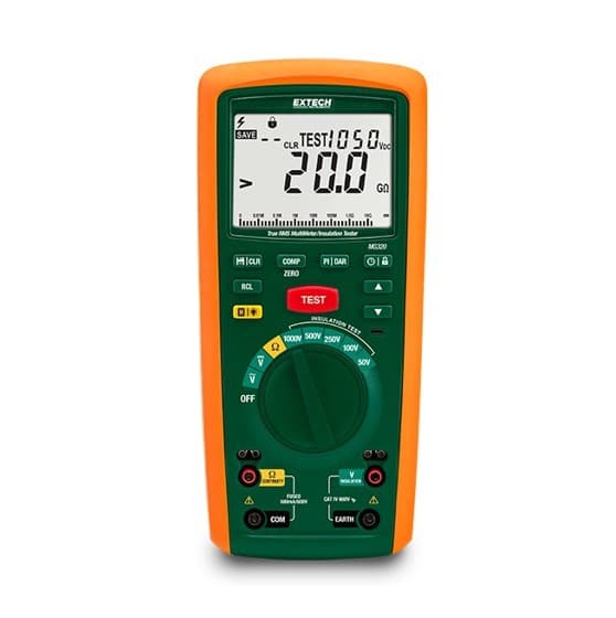 Extech MG320 เครื่องวัดความเป็นฉนวนและมัลติมิเตอร์แบบ True RMS