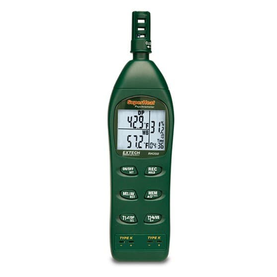 Extech RH350 เครื่องวัดอุณหภูมิและความชื้น Dual Input Hygro-Thermometer Psychrometer
