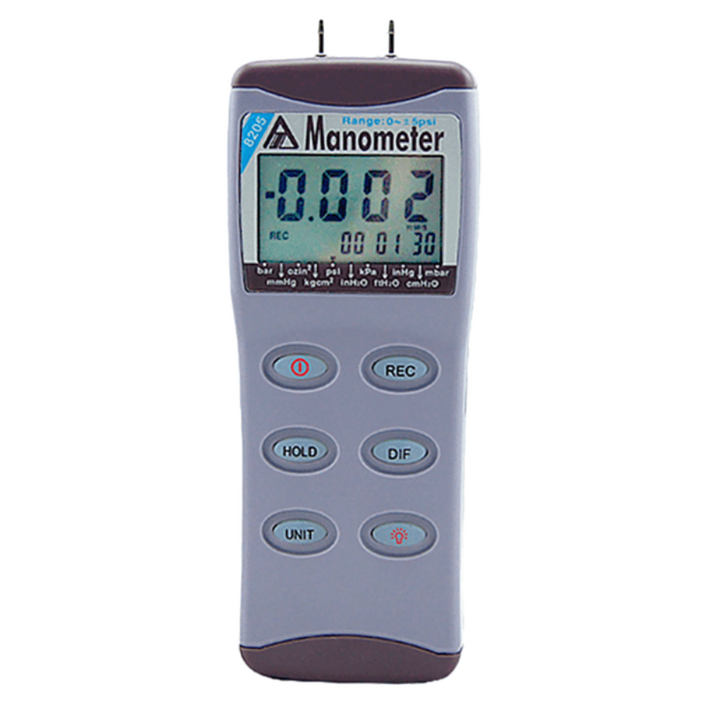 AZ-8205 เครื่องวัดแรงดันและแรงดันต่างแบบดิจิตอล (5 psi)