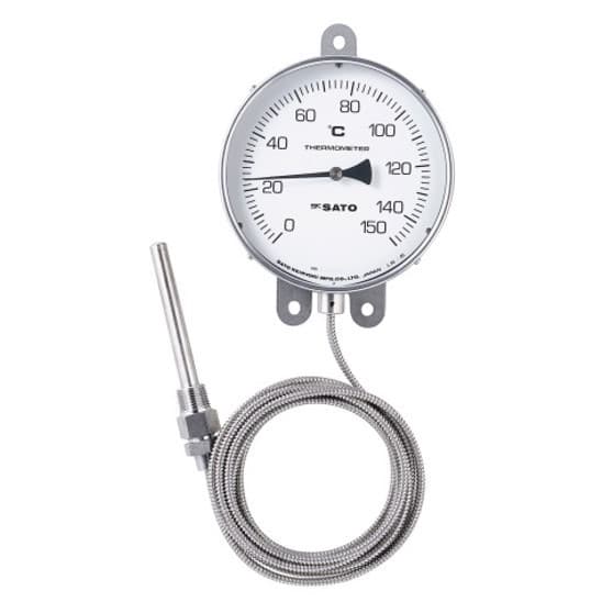 SK Sato SK-3020-15 Remote Sensing Dial Thermometer for Wall Mount 0 to 150°C-photo0