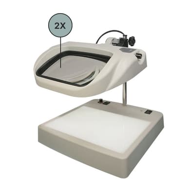 Otsuka O-LIGHT-5-CL-2XAR โคมไฟแว่นขยายแบบมีไฟส่วนฐาน│Big Recta-Lens Series