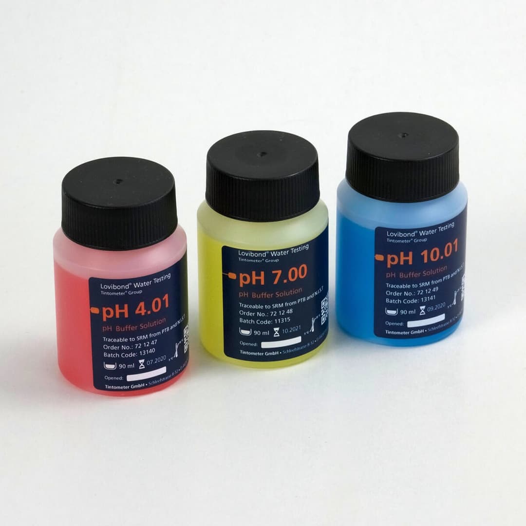 Lovibond-721250 pH-Buffer solution Set pH 4, pH 7, pH 10 (25 °C), 90ml-photo0