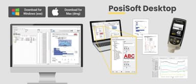 PosiSoft Desktop ซอฟต์แวร์สำหรับดาวน์โหลด, จัดเก็บ, วิเคราะห์ และรายงานข้อมูลการวัด