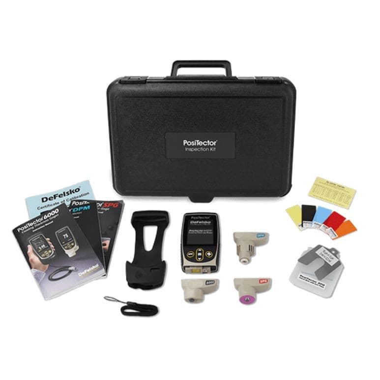 Defelsko KITFS1 PosiTector Standard FS1  Inspection Kit with Case  ชุดเครื่องมือสำหรับงานตรวจสอบงานเคลือบ (Coating Inspection) ที่รวมเครื่องวัดสำคัญไว้ในชุดเดียว เหมาะสำหรับอุตสาหกรรมงานพ่นสี งานป้องกันการกัดกร่อน งานโครงสร้างเหล็ก โรงงาน และงานตรวจสอบตามมาตรฐานคุณภาพ