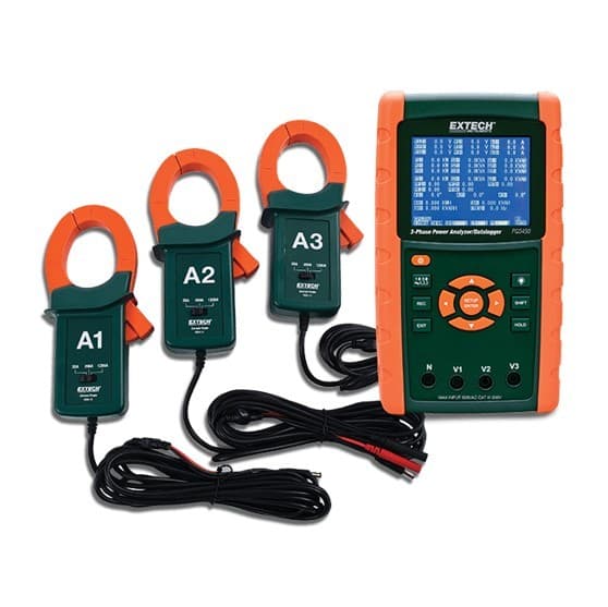 Extech PQ3450-12 เครื่องบันทึกข้อมูลพลังงานไฟฟ้า 1200A Datalogging Power Analyzer Kit-photo0