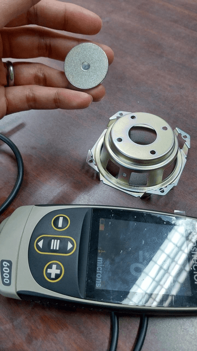 Demoวัดความหนาซิงค์ชุปบนเหล็ก Positector6000