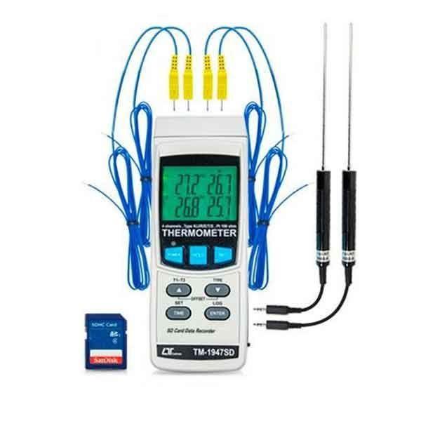 Lutron TM-1947SD เครื่องวัดและบันทึกอุณหภูมิ 4 ช่อง | SD Card Data Logger image