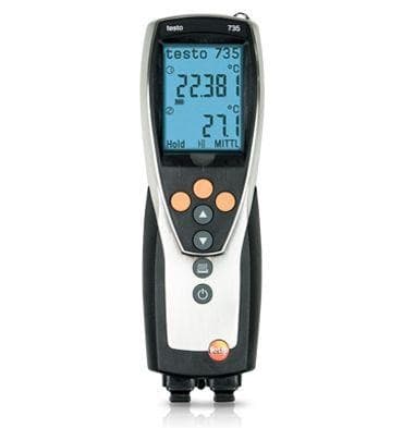 Testo-735-2 เครื่องวัดอุณหภูมิแบบดิจิตอล (High-Precision, Laboratories grade) IP65