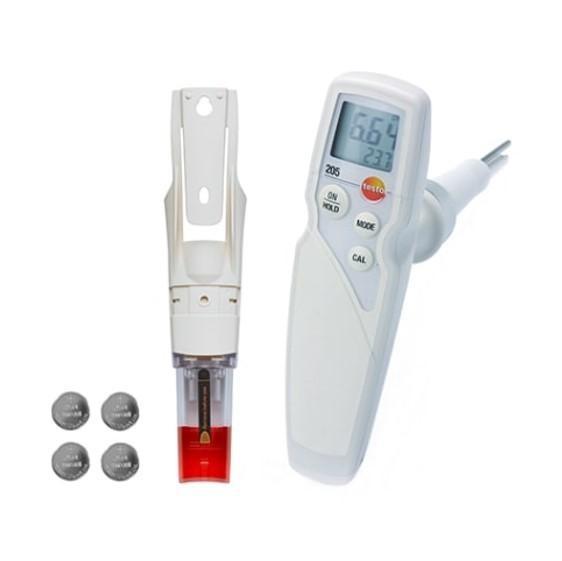 Testo-0563-2051 No.0563 2051 testo-205 pH/temperature measuring instrument for semi-solid media image