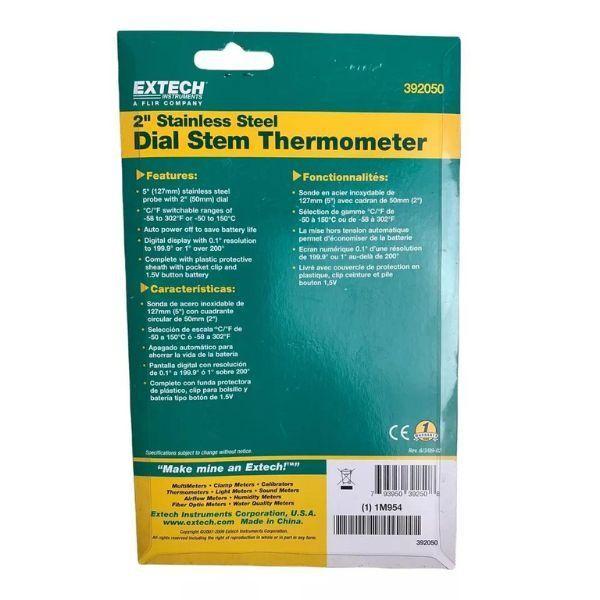 Extech EX-392050 เทอร์โมมิเตอร์แบบเข็ม Stem Dial Thermometer image