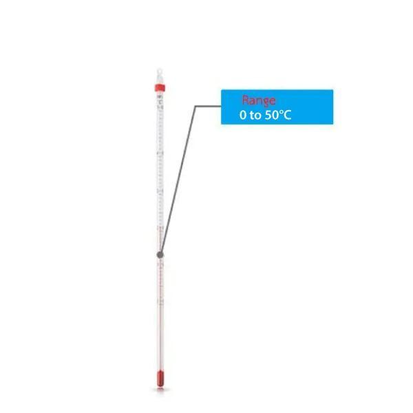 SK Sato SK-0610-00 ปรอทวัดอุณหภูมิ 150mm Alcohol Filled | 0 to 50°C image