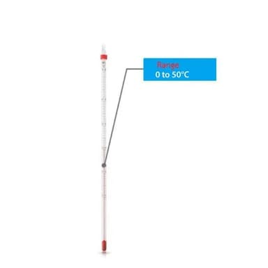 SK Sato SK-0610-00 ปรอทวัดอุณหภูมิ 150mm Alcohol Filled | 0 to 50°C