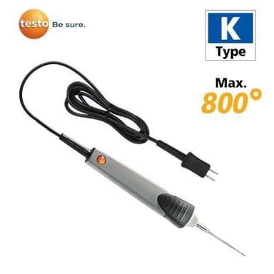 TESTO-0602-2693 โพรบวัดอุณหภูมิแบบตอบสนองเร็ว | Max.800℃ (Type K)